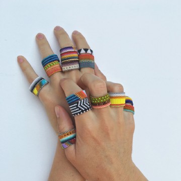 Woven Beaded Rings