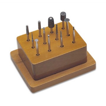 Diamond Bur Set in Wood Stand Photo