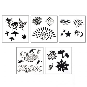 Design Stencils "Echoes" Set of 5 Photo