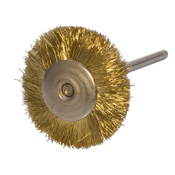 1" Mounted Bristle Brush - Brass 3'32" Photo