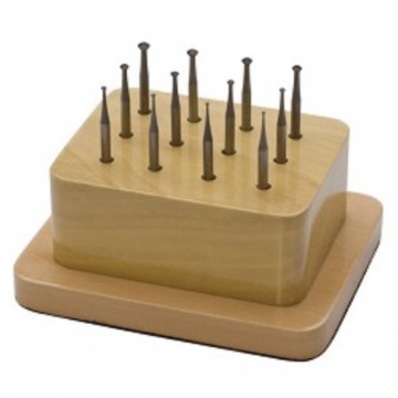 Hart Bur Set in Wood Stand Photo