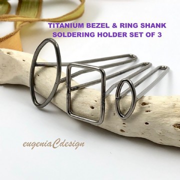 Titanium Ring Shank & Bezel Holder Set of 3 Photo